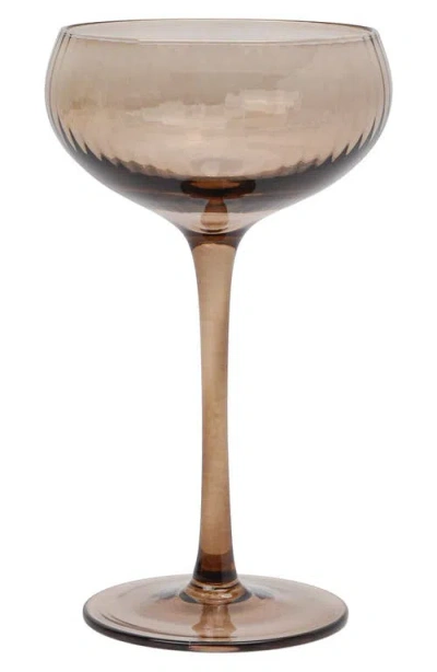 Here's How The Lou Set Of 2 Coupe Glasses In Brown