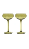 Here's How The Lou Coupe Set Of 2 In Green