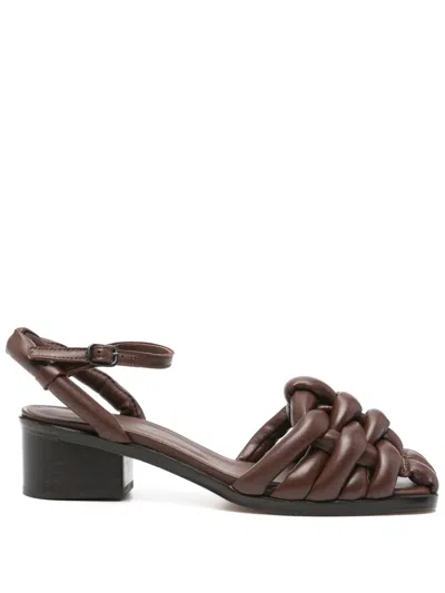 Hereu Cabresa 45mm Leather Sandals In Brown