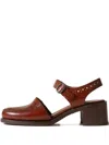 Hereu 50mm Picada Buckle-fastening Perforated Pumps In Brown