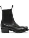 Hereu Agulla Square Toe Chelsea Boots In Black