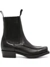 Hereu Agulla Square Toe Chelsea Boots In Black