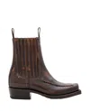 Hereu Agulla Square Toe Chelsea Boots In Black
