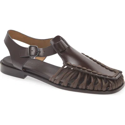 Hereu Alaro Ankle Strap Sandal In Brown