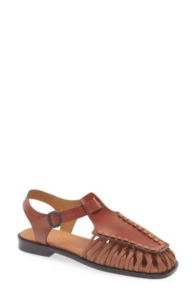 Hereu Alaro Ankle Strap Sandal In Tan