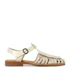 Hereu Alaro Square-toe T-bar Sandals In Beige