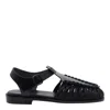 Hereu Alaro Square-toe T-bar Sandals In Black