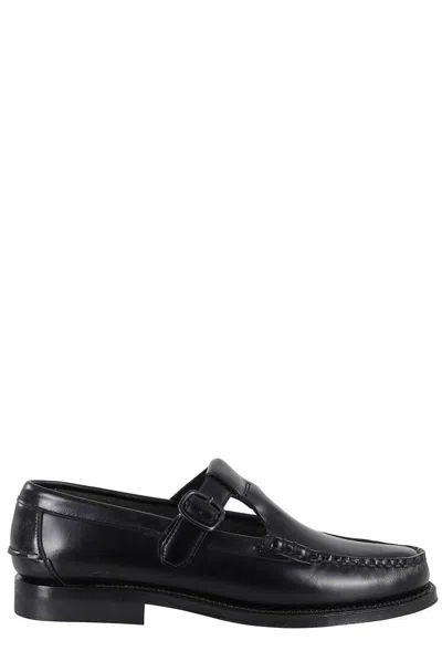 Hereu Alber Almond Toe Loafers In Black