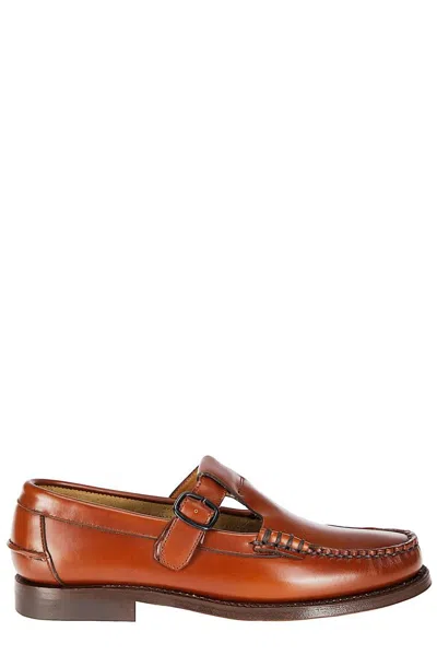 Hereu Round Toe Loafers In Brown