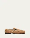 Hereu Alber Curly Shearling T-bar Loafers In Brown