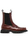 Hereu Alda Woven 35mm Chelsea Boots In Red