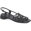 Hereu Alzira Raffia Slingback Sandal In Black