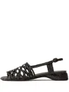 Hereu Alzira Raffia Slingback Sandal In Black