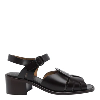 Hereu Ancora Fisherman Sandals In Black
