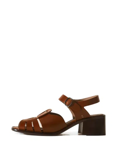 Hereu Ancora Heeled Sandals In Brown