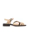Hereu Ancora Leather Sandals In Nude