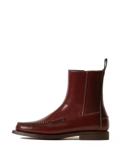 Hereu Andreu Moccasin-style Ankle Boots In Brown