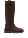 Hereu Anella 45mm Suede Boots In Brown
