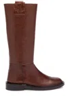 Hereu Anella Leather Knee-high Boots In Brown