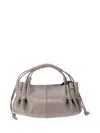 Hereu Mini Arta Braided-handle Lambskin Tote Bag In Gray