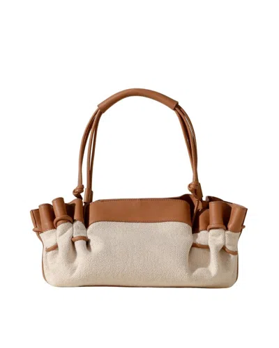 Hereu Arta Canvas Structured Cotton Shoulder Bag In Multicolor