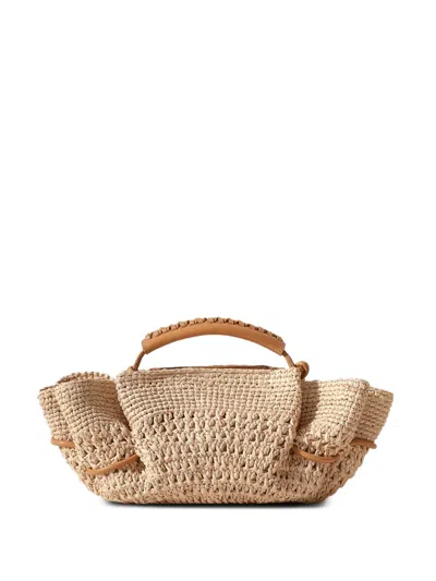 Hereu Arta Crochet Raffia Tote Bag In Neutral