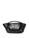 Hereu Mini Leather Handbag With Adjustable Shoulder Strap In Black