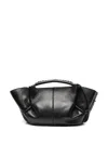 Hereu Mini Leather Handbag With Adjustable Shoulder Strap In Black