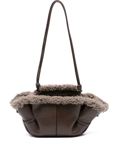 Hereu Arta Mini Leather Handbag In Brown