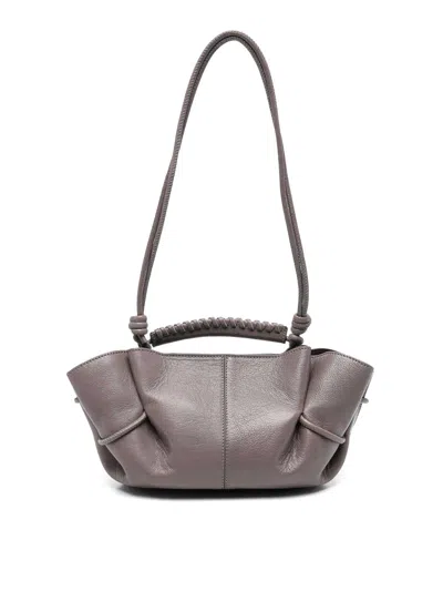 Hereu Arta Mini Leather Handbag In Gray