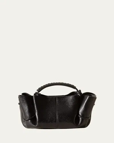 Hereu Arta Mini Leather Top-handle Bag In Black