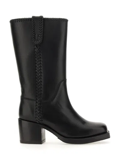 Hereu Aumandra 65mm Leather Boots In Black