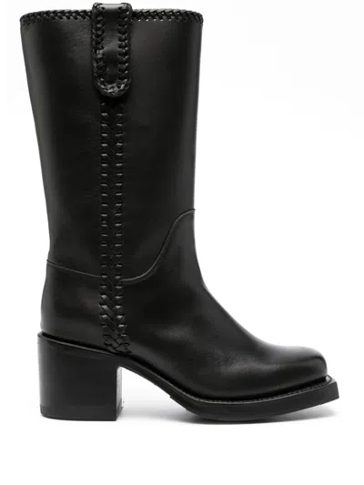 HEREU AUMANDRA 65MM LEATHER BOOTS