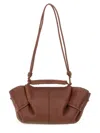 Hereu Soft Shoulder Bag Knotted Strap Detail In Brown