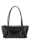 Hereu Mini Fleca Rectangular Shoulder Bag Knotted Handles In Black