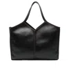 Hereu Calella Leather V-shaped Top Handle Tote Bag In Black