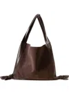 Hereu Knotted-detail Leather Shoulder Bag In Brown