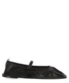 Hereu Black Dansa Mary Jane Ballerina Flats In Black