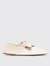 Hereu Women's Square Toe Pump With Bow Detail In Cream