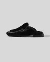 Hereu Barraca Shearling Clog Loafer In Black In Black