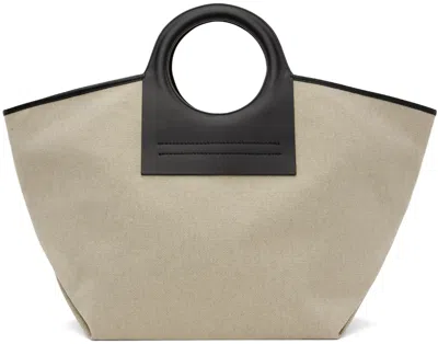 Hereu Beige & Black Cala Bag In Beige/black