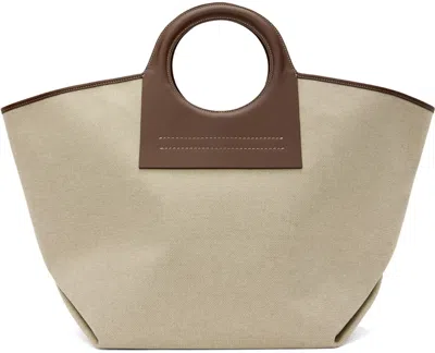Hereu Beige & Brown Cala Bag In Beige/chestnut