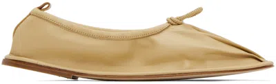 Hereu Beige Puntera Ballerina Flats In Oat