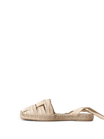 Hereu Bena Interwoven Leather Ballet Flats In Neutral