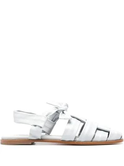 Hereu Bena Flat Sandals In Grey