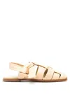 Hereu Interlocking Knitted Flat Sandals In Nude & Neutrals