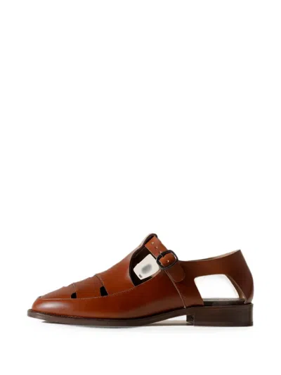 Hereu Besso Woven T-bar Sandals In Multi
