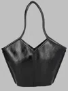 Hereu Calella Calfskin Leather Shoulder Bag In Black