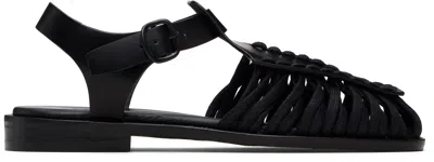 HEREU BLACK ALARO SANDALS