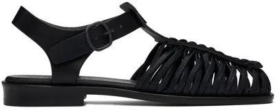 Hereu Black Alaro T-bar Sandals